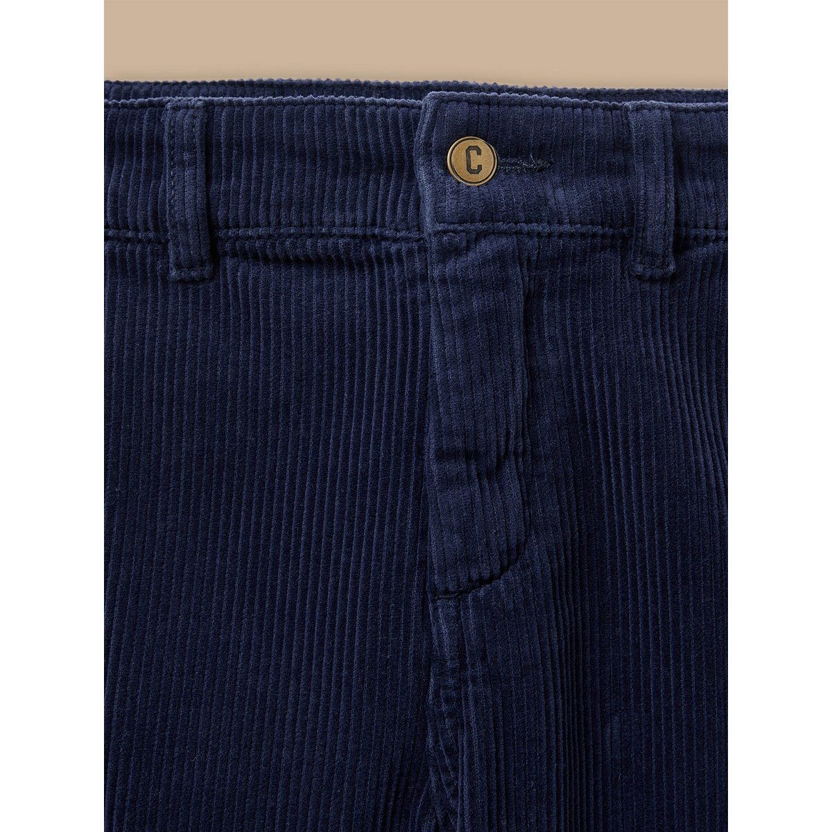 Pantalon charpentier en velours marine, CYRILLUS