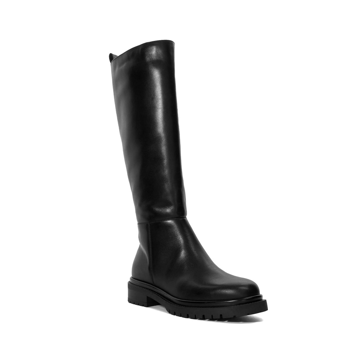 Bottes au genou en cuir épaisses - TILINGS black-leather, DUNE LONDON