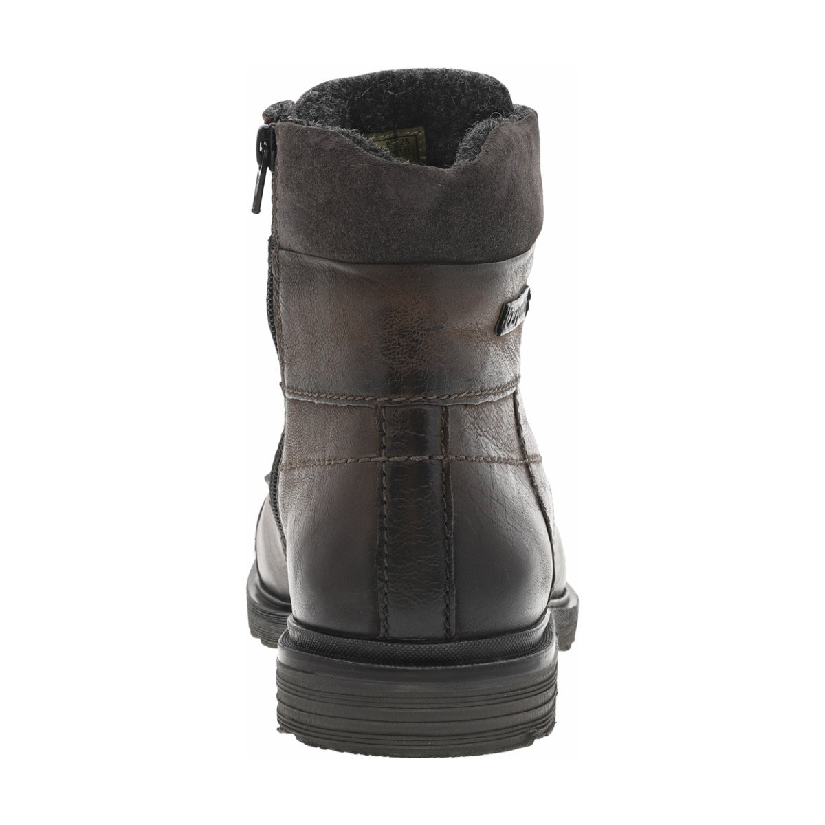 Bottines cuir talon plat marron, BUGATTI