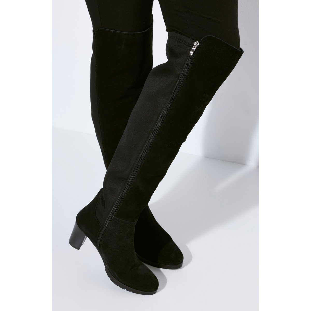 Bottes tige XL , pied large noir, ULLA POPKEN