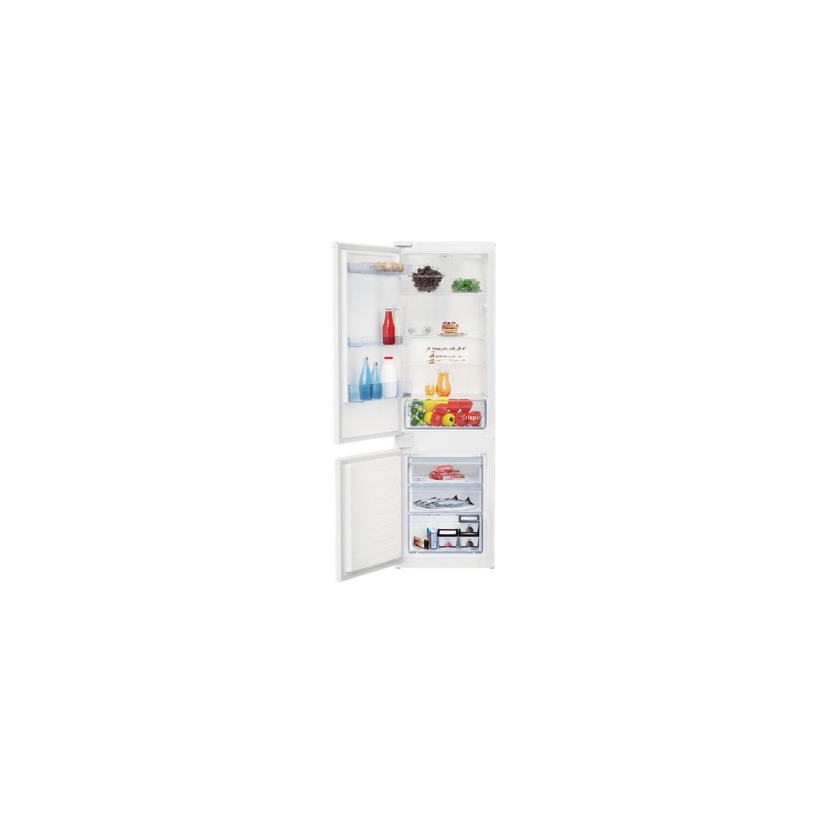 Réfrigérateur combiné encastrable BCSA285K4SNLH intégrable, BEKO