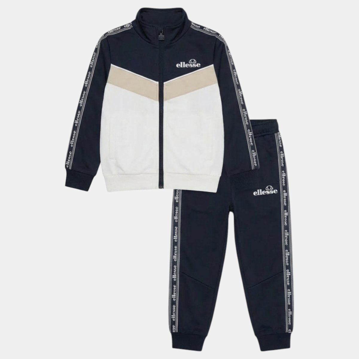 Ensemble veste zippée col montant et pantalon de jogging TRACK noir, ELLESSE