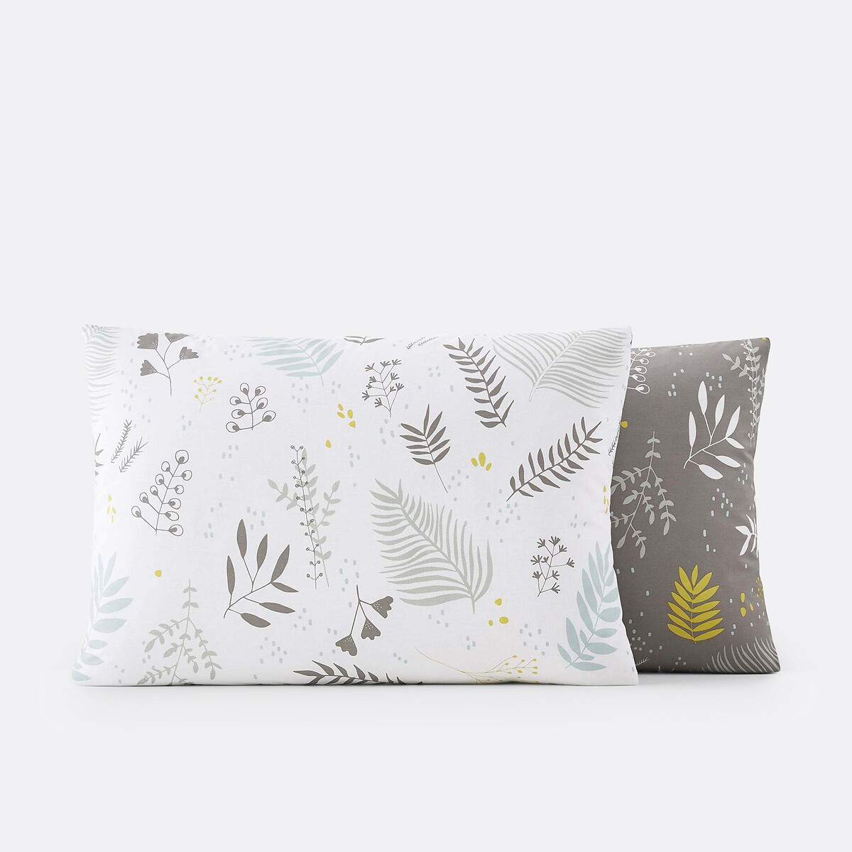 Taie d'oreiller percale de coton, Suzanne imprimé fond blanc, LA REDOUTE INTERIEURS