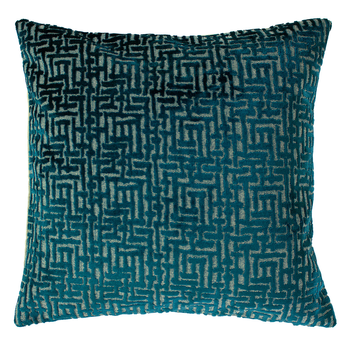 Delphi Velvet Jacquard Cushion teal, PAOLETTI