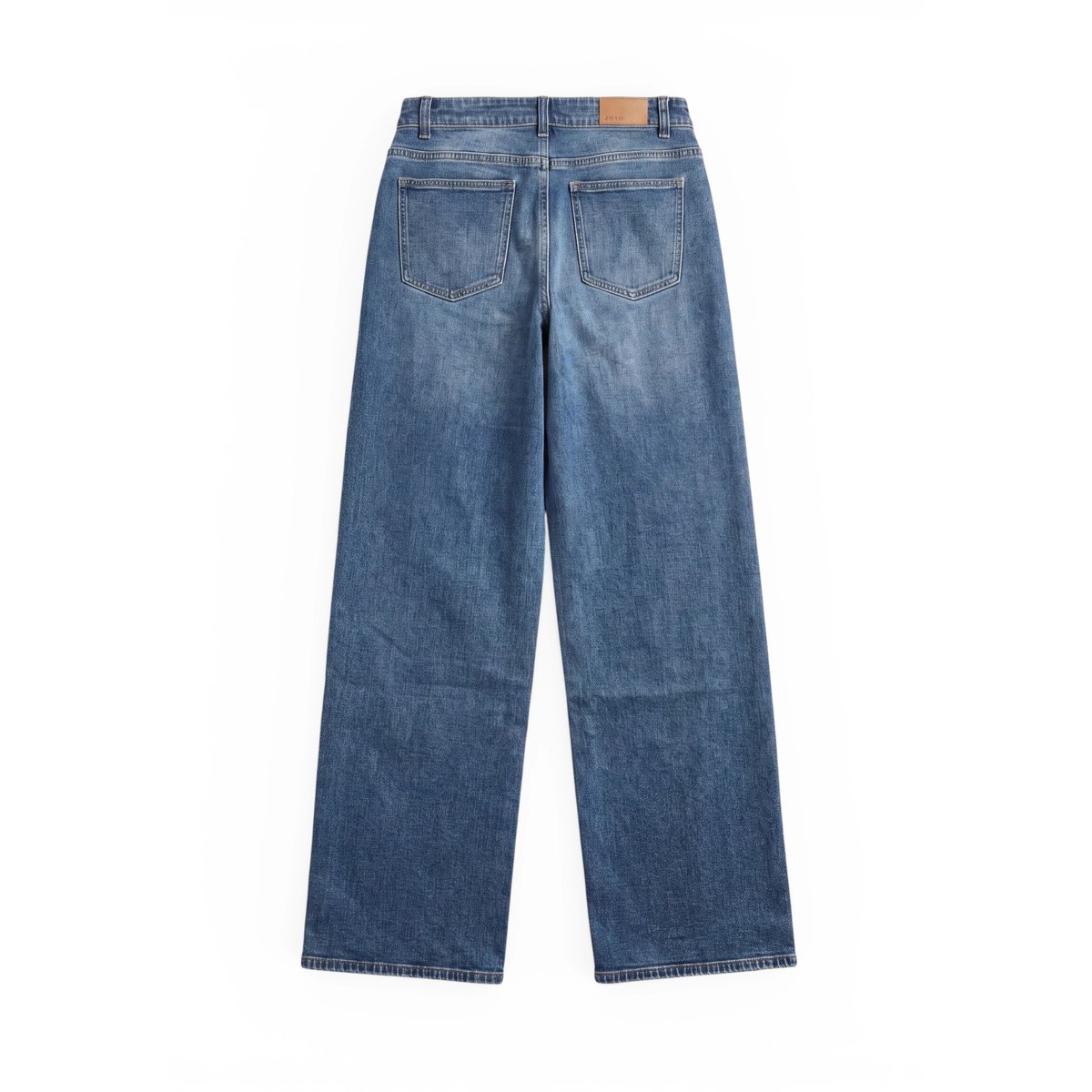 Jean basique à jambes larges middle blue denim, ZERO