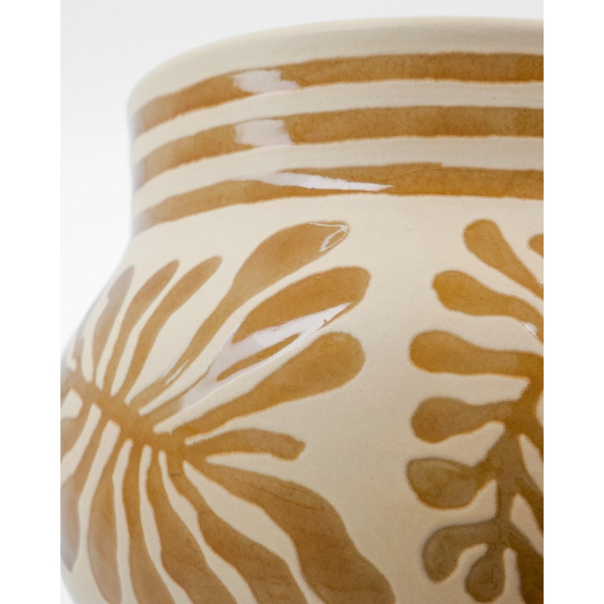 Cache-pot en grès Ivy beige, HOUSE DOCTOR