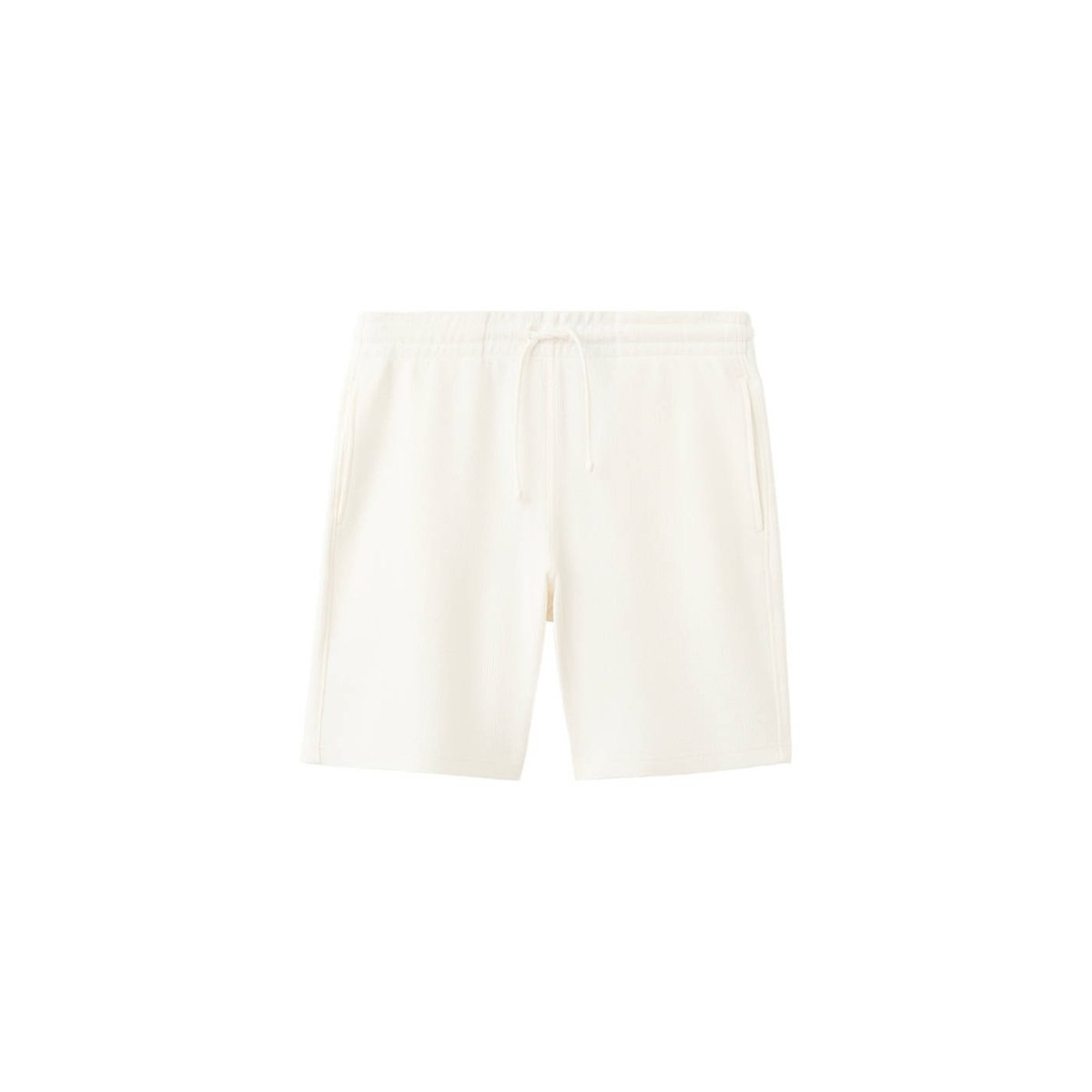 Bermuda coton texturé cordon blanc, MANGO MAN