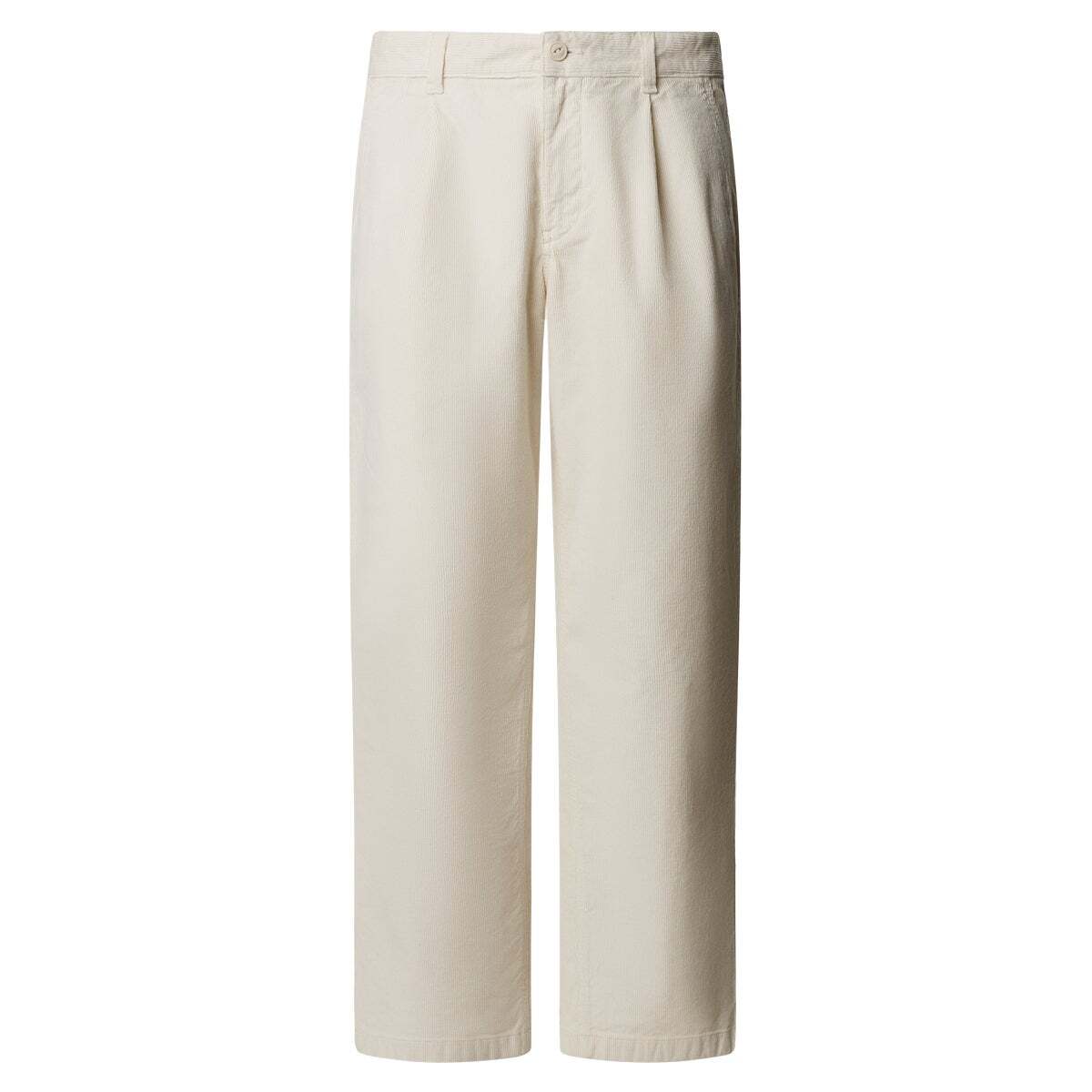 Pantalon Chino En Velours Côtelé Coupe Décontractée blanc ivoire, PEPE JEANS