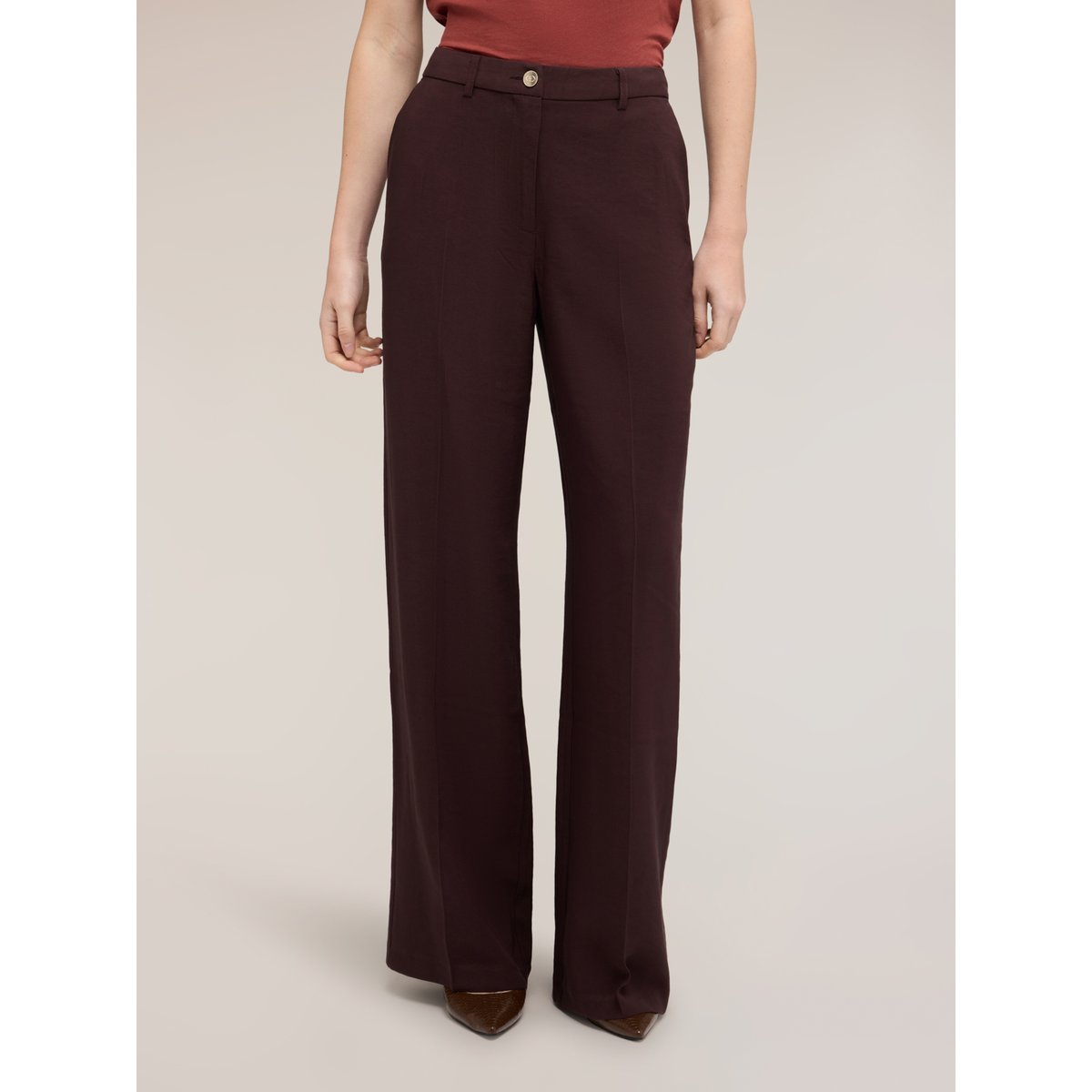 Pantalon palazzo marron, MOTIVI