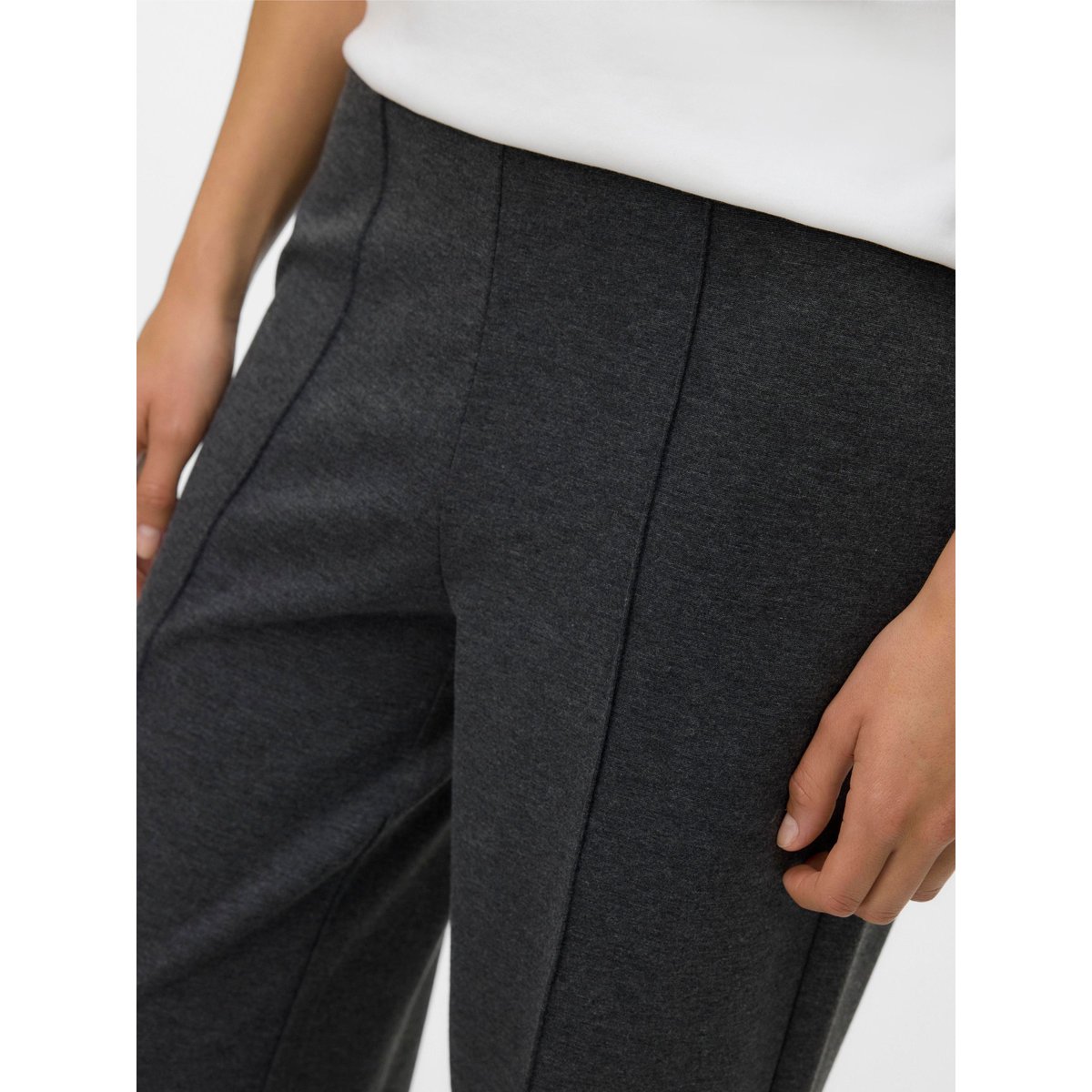 Pantalon À Jambe Large dark grey melange, VERO MODA