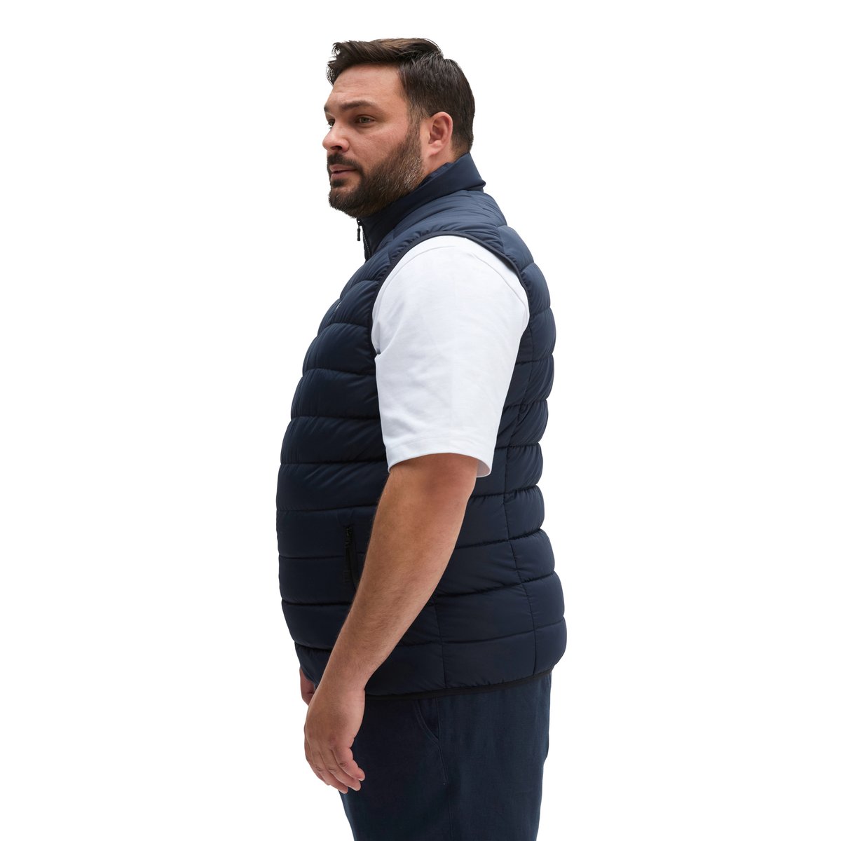 Gilet matelassé regular en qualité recyclée bleu foncé, MARC O'POLO