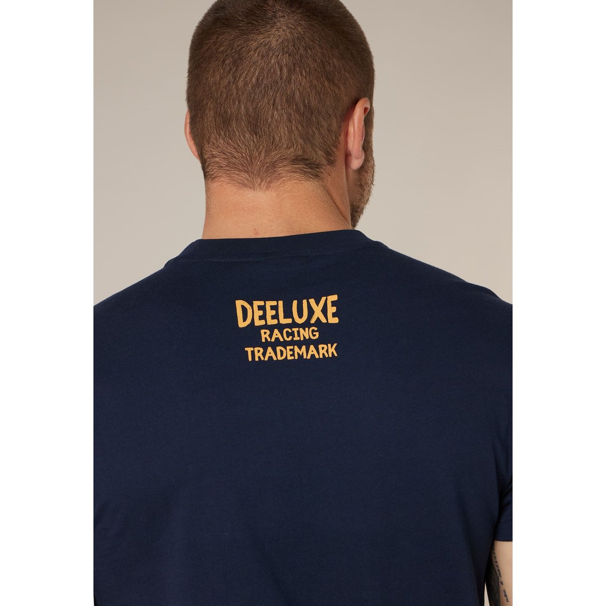 T-shirt homme en coton RACE marine, DEELUXE