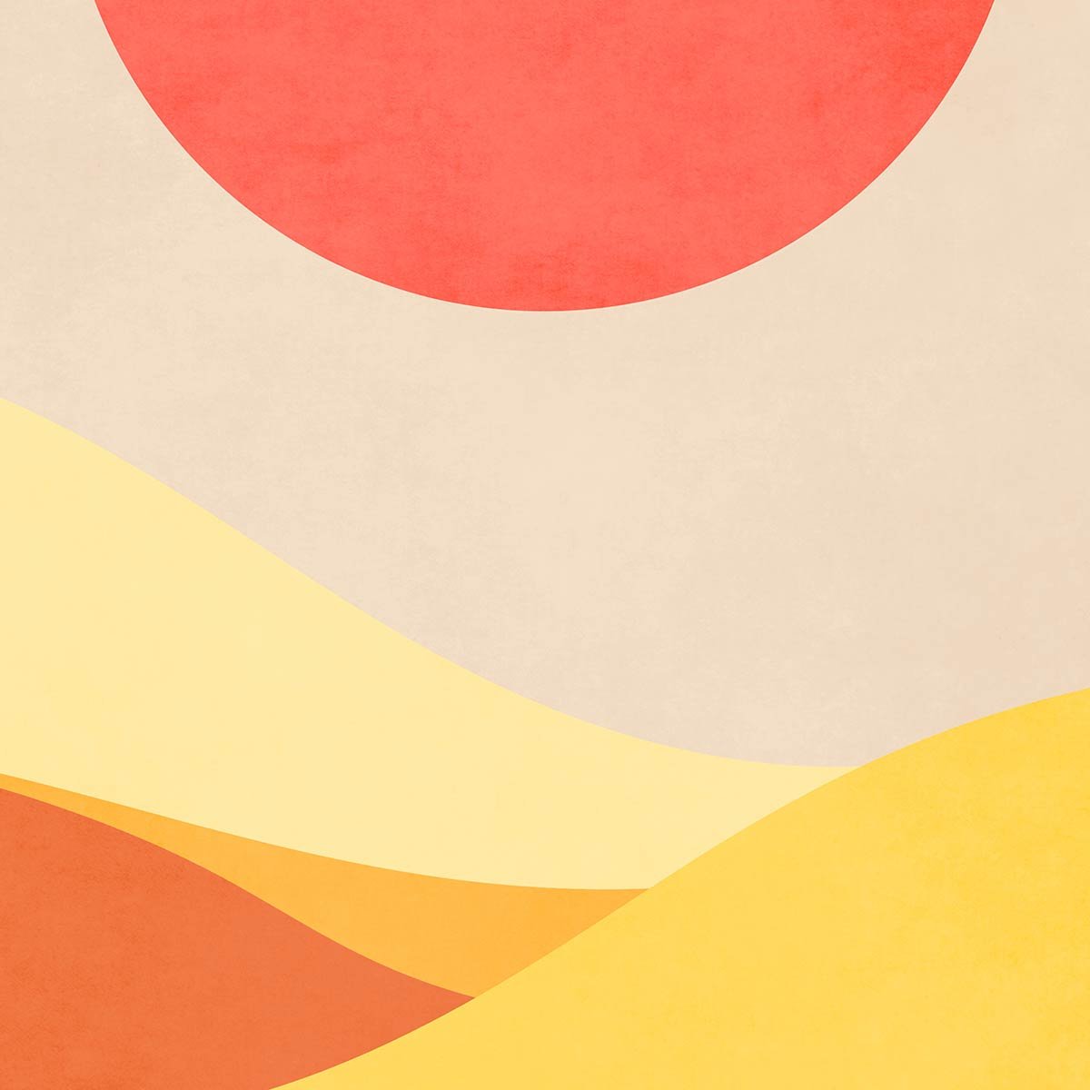 Papier peint colline au soleil intissé, HEXOA