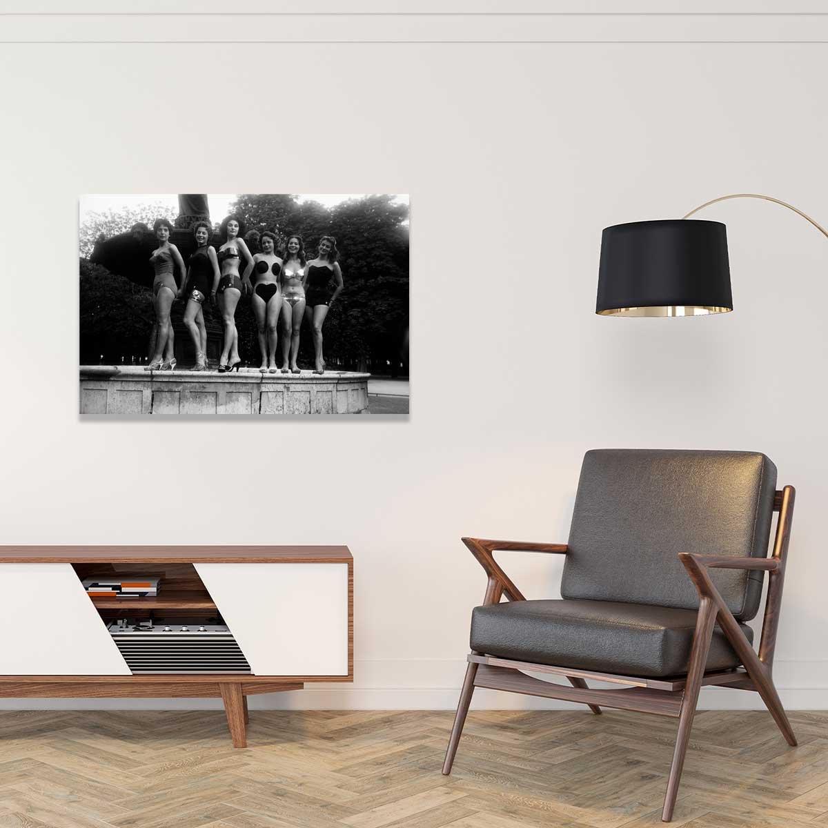 Tableau noir et blanc Liberté - 1956 tableau alu dibond, HEXOA