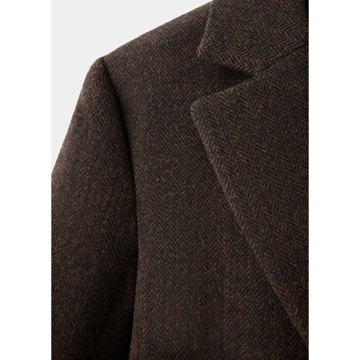 Blazer droit pied-de-poule marron, MANGO