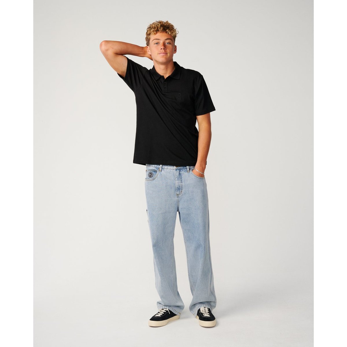 Polo SEARCH SERIES VAPORCOOL noir, RIP CURL