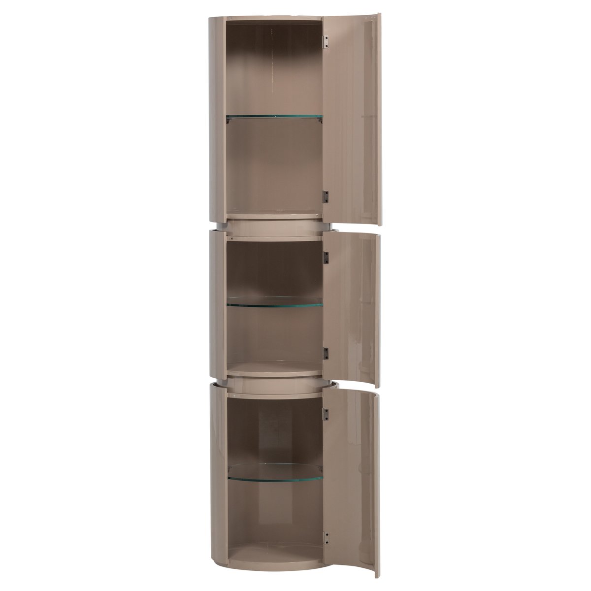 Armoire ronde en MDF SERA sable, WOOOD