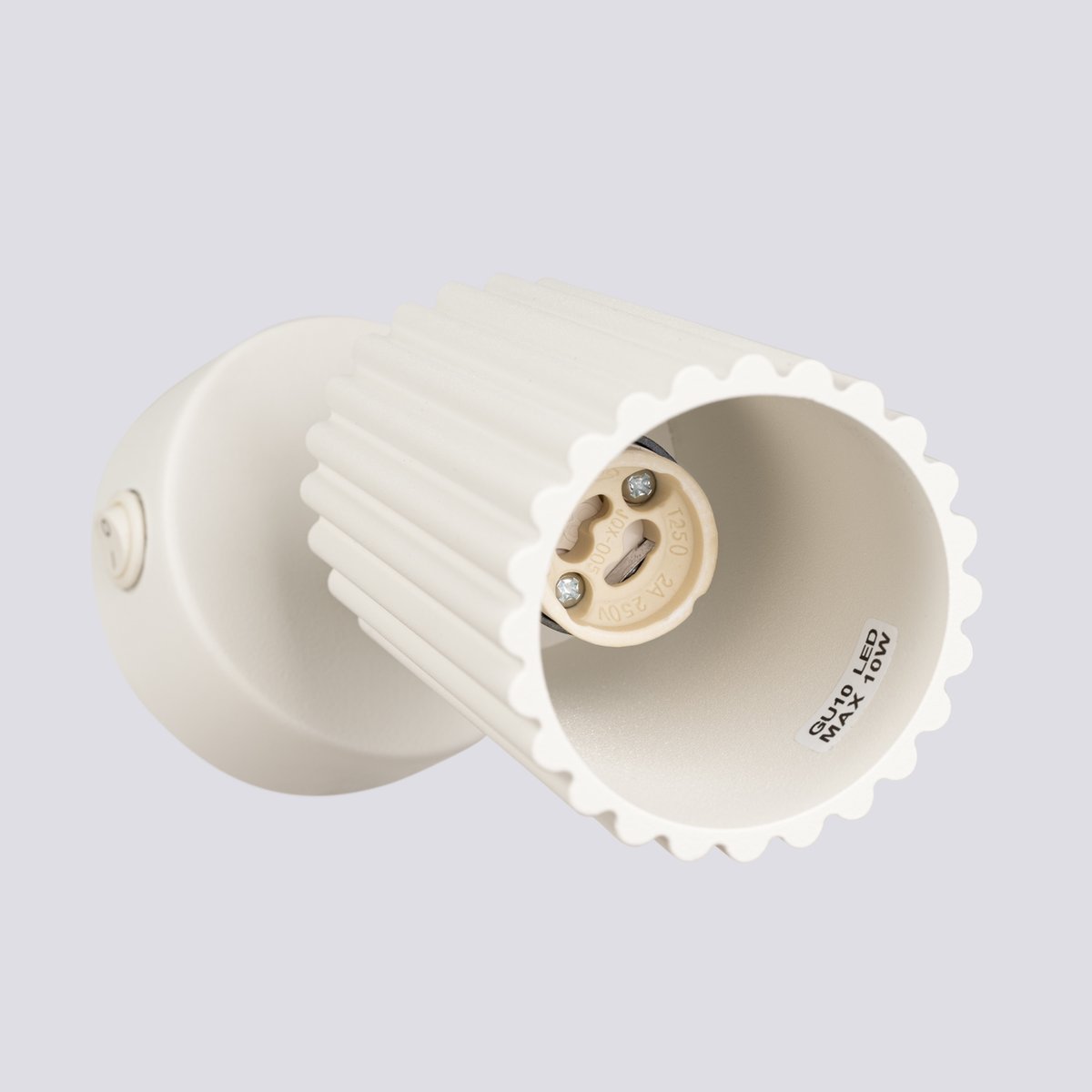Applique Aluminium Beige GU10 1 Karbon Switch beige, EDEN