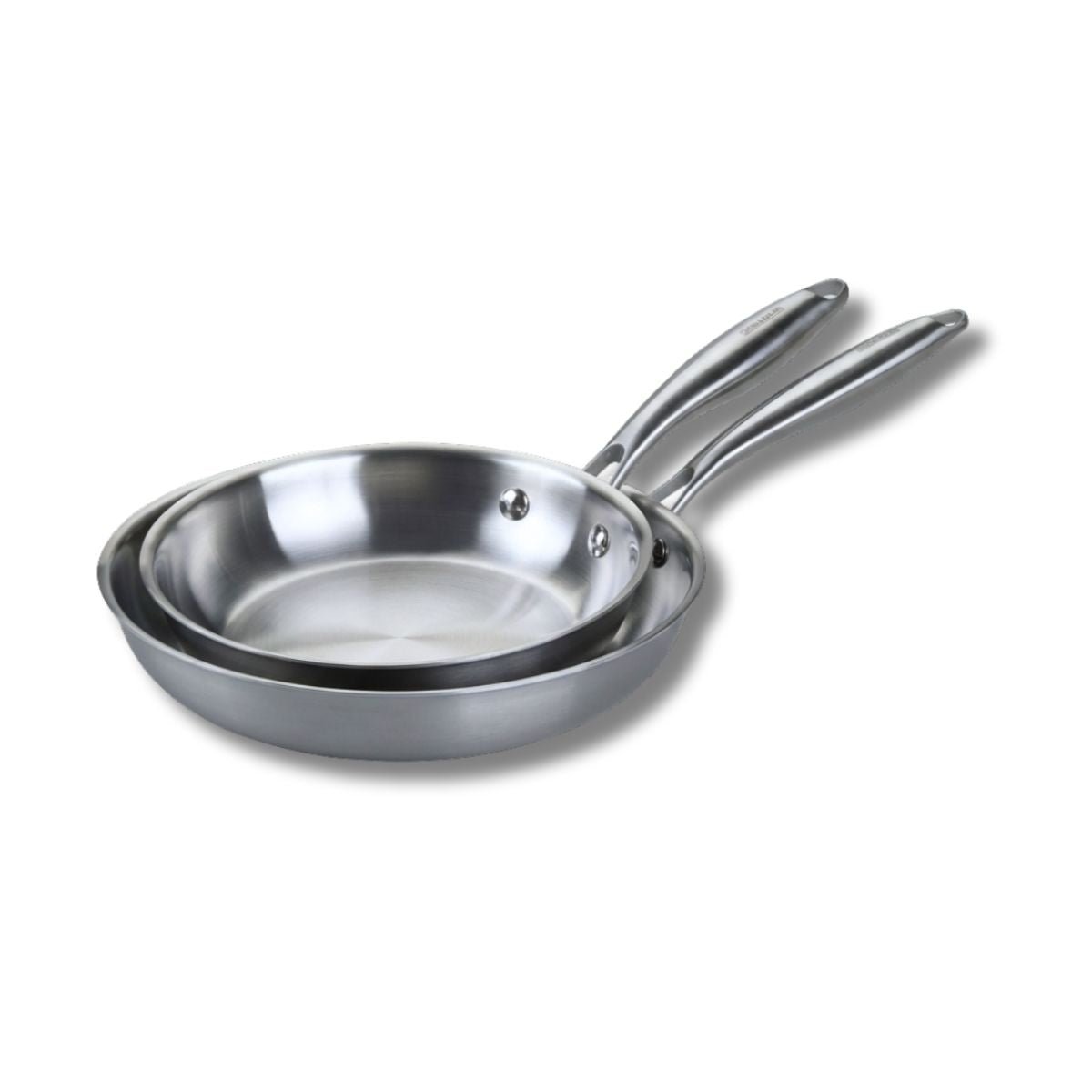 Set de 2 poêles de cuisson 20/26 cm en inox sans PFAS VITA3 gris, FACKELMANN