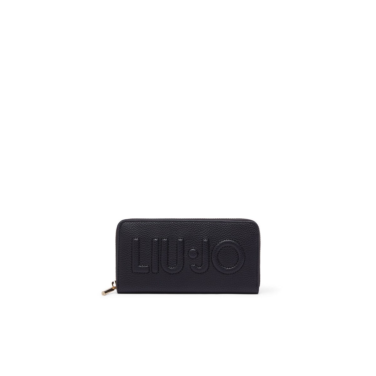 Portefeuille grand format avec logo noir, LIU JO