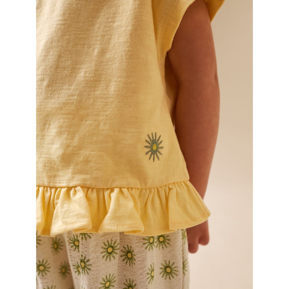 Ensemble pantalon large fleur jaune, NEXT