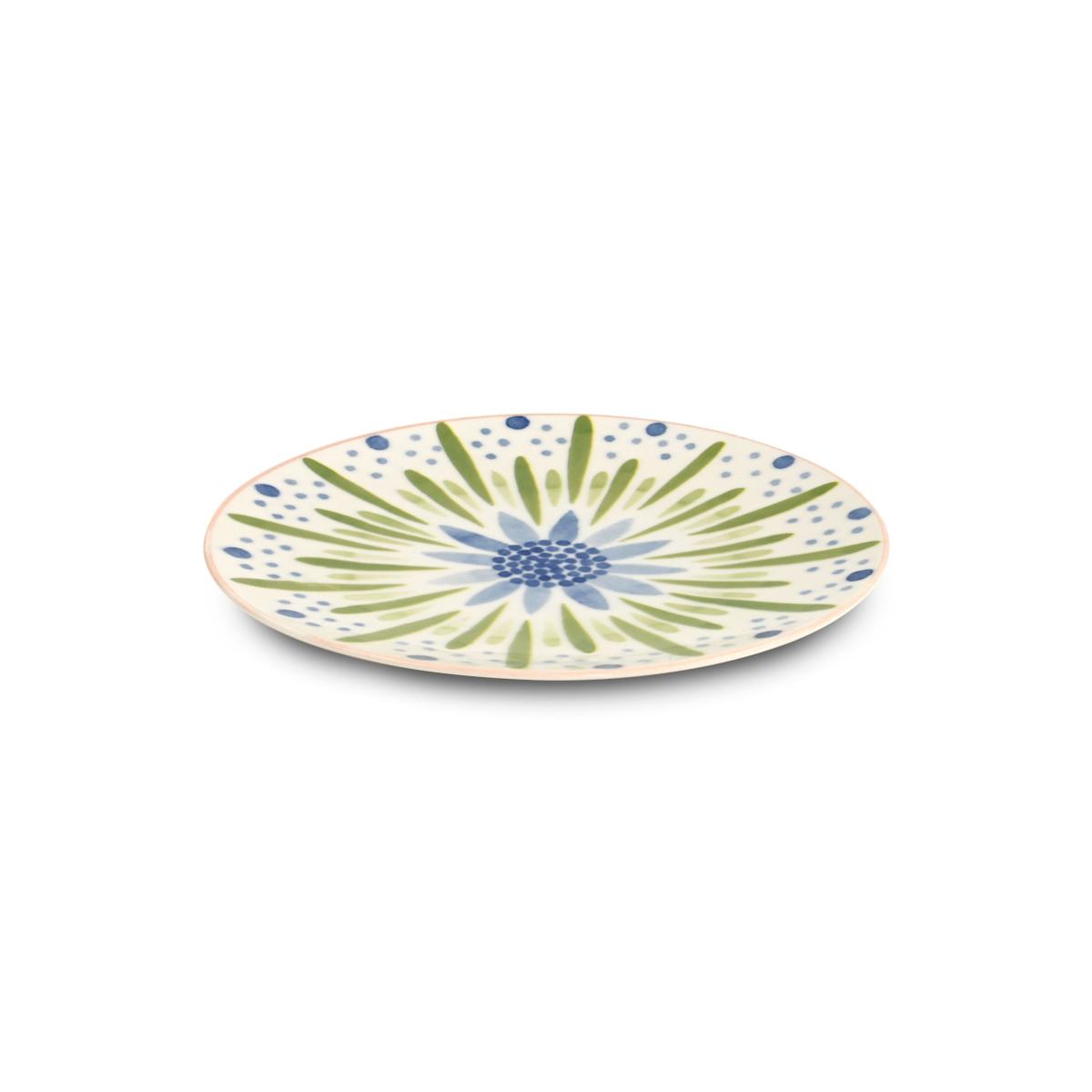 Service 18 pièces rose/vert en porcelaine - "Aube de Pivoine" couleur unique, LAGUIOLE CUISSON
