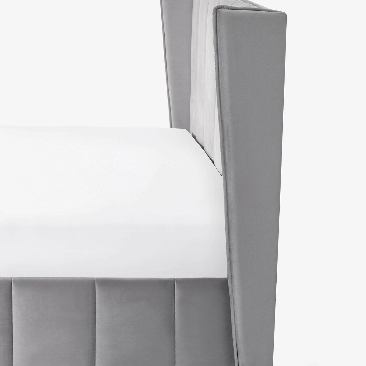 Kara Velvet Upholstered Ottoman Storage Bed grey, SO'HOME