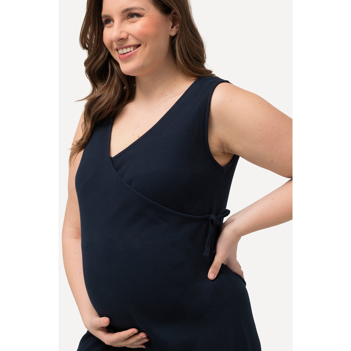 Robe de grossesse sans manches marine, ULLA POPKEN