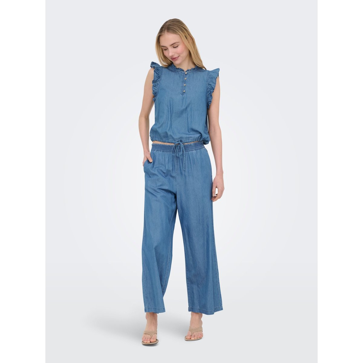 Gilet medium blue denim, ONLY