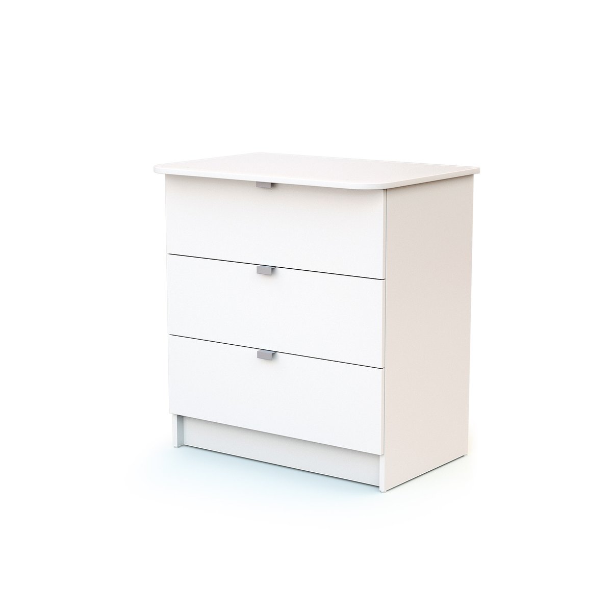 Commode à langer 3 tiroirs en bois ALBA blanc motif panda, WEBABY