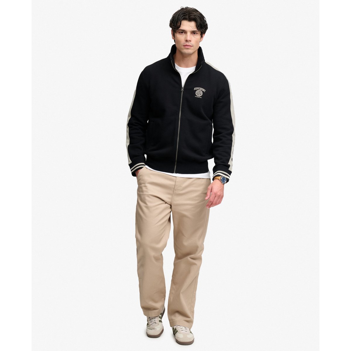 Veste de Survêtement Athletic Club Coupe Décontractée noir de jais, SUPERDRY