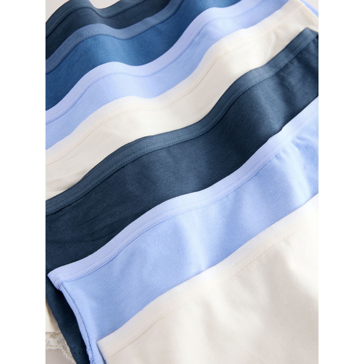 Culotte en dentelle et coton, lot de 7 bleu, NEXT
