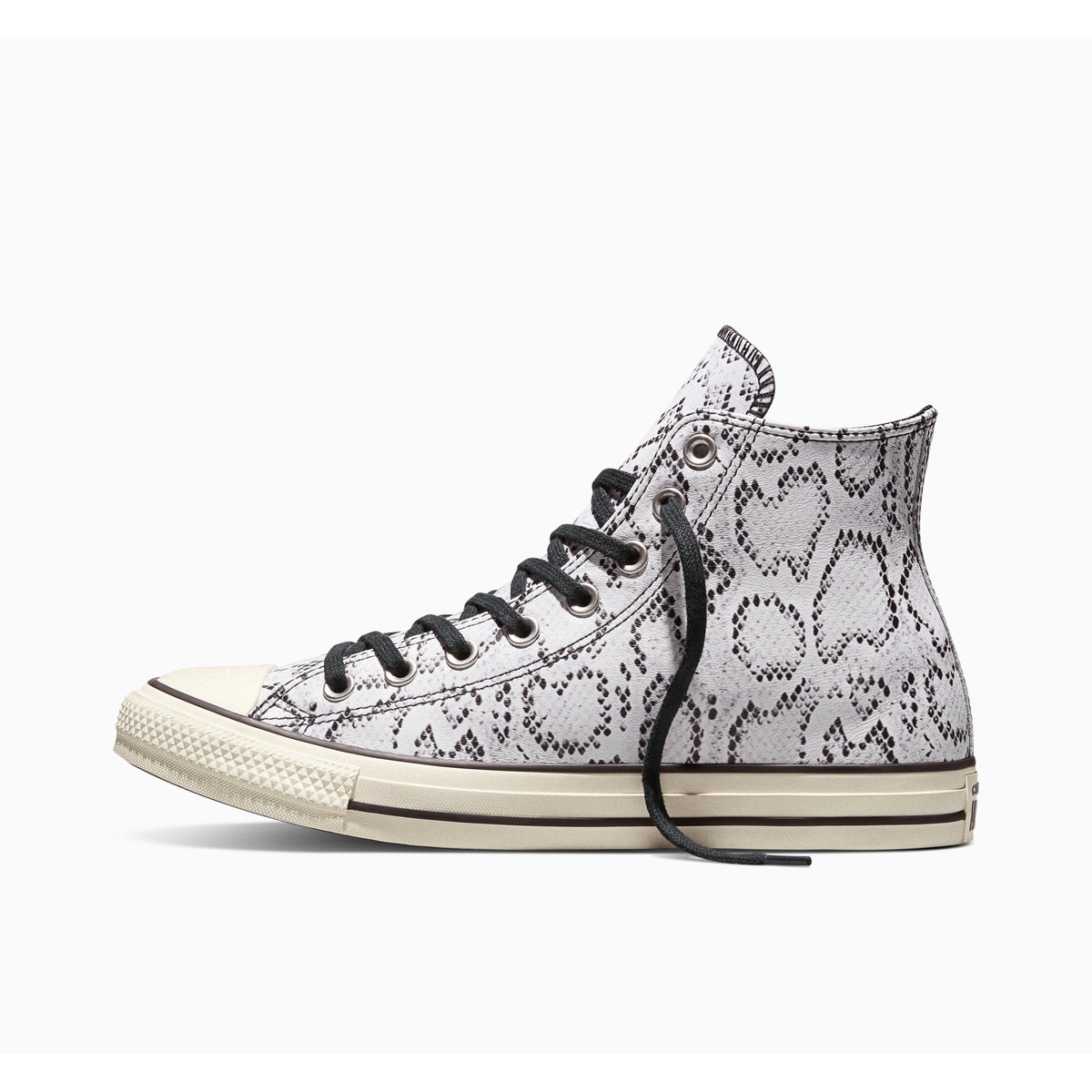 Baskets CHUCK TAYLOR ALL STAR SNAKE SCALE PRINT LEATHER white/egret/black, CONVERSE