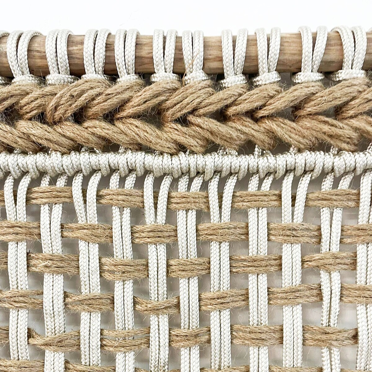 Decoração de parede em macramé DESAJEITADO, Macramar cinza claro, MACRAMAR