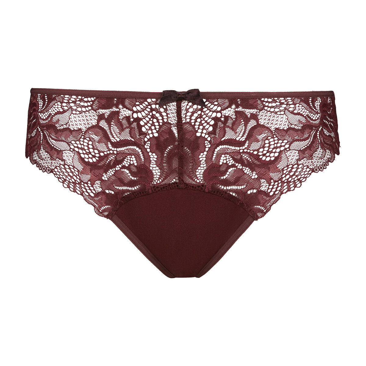 Tanga Generous dentelle lie de vin, DIM