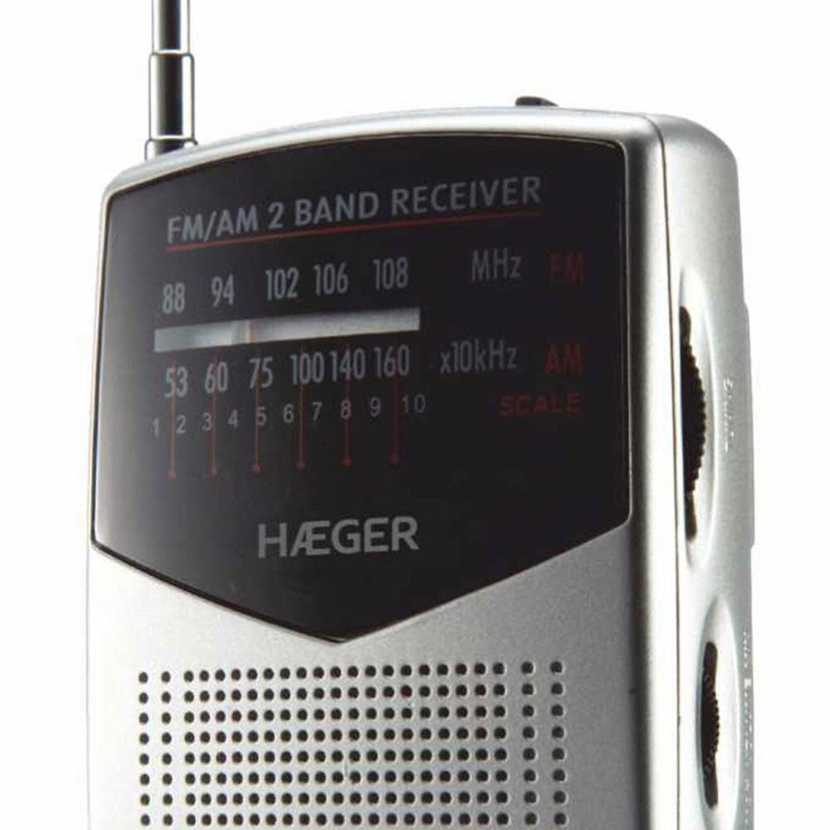 Rádio portátil Pocket AM/FM, HAEGER preto/cinzento, HAEGER