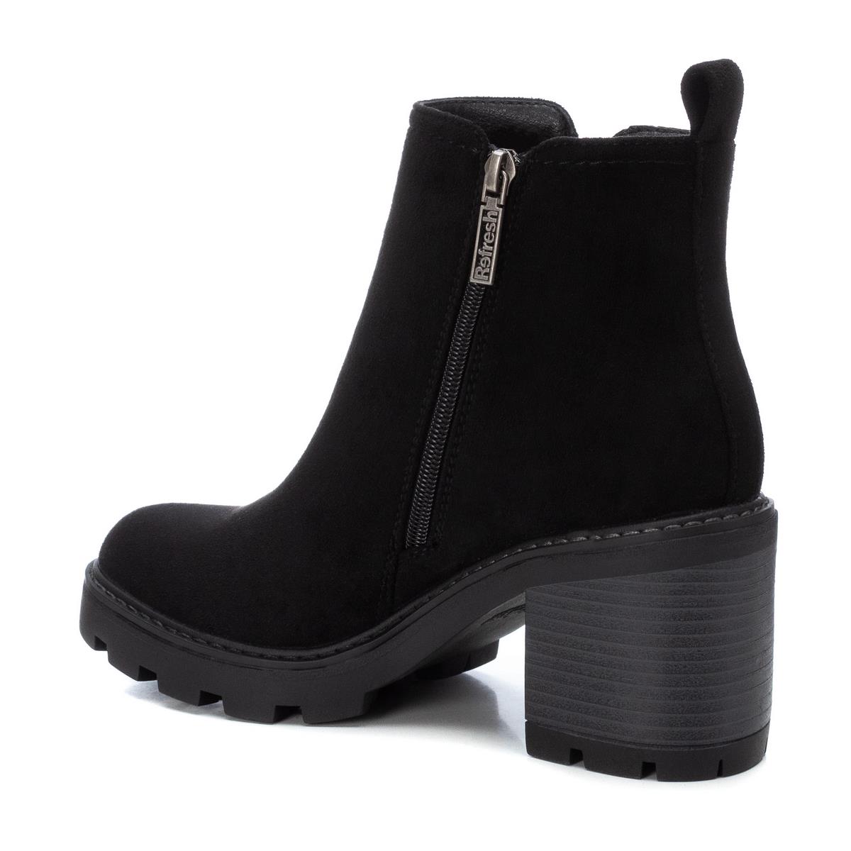 Bottine Chelsea Talon Décontractée Fermeture éclair noir, REFRESH