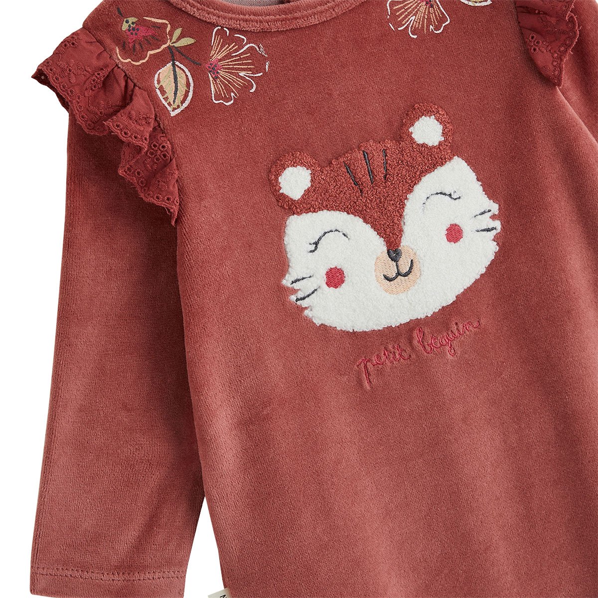 Lot de 2 pyjamas bébé en velours Léa rose, PETIT BEGUIN