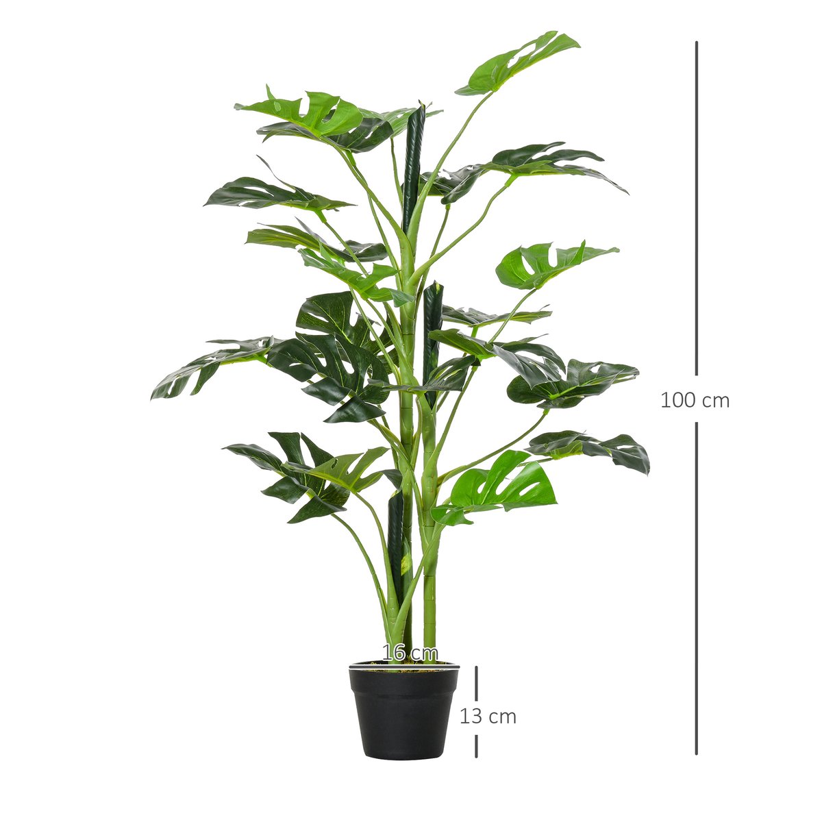 Plantes artificielles PE Vert vert, OUTSUNNY