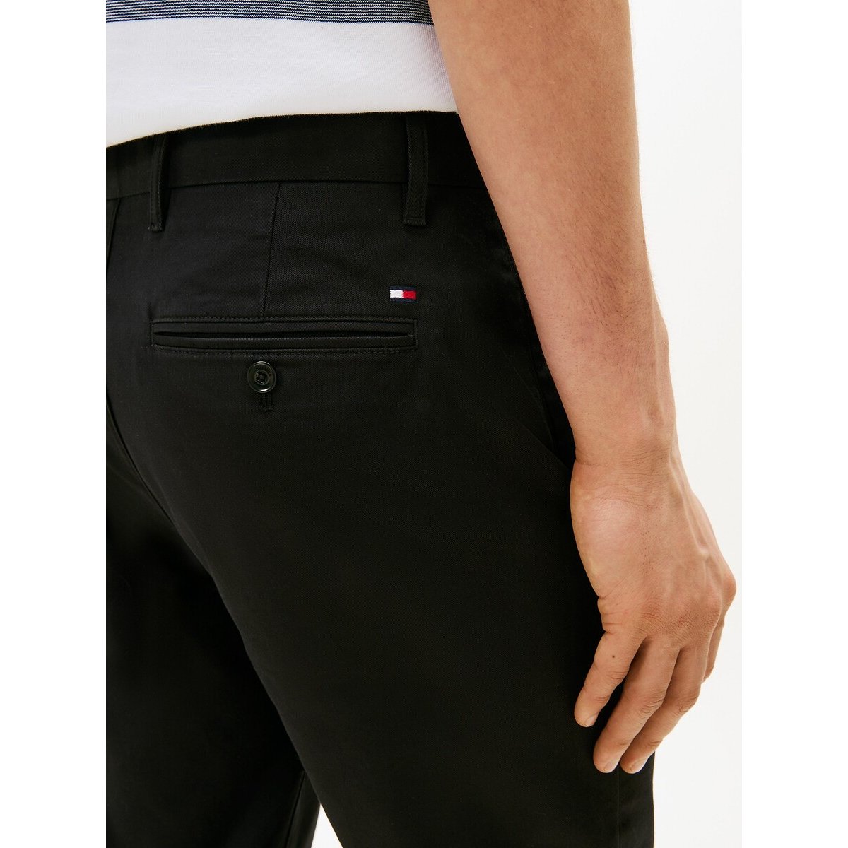 Chino broek Bleecker, Pima katoen 1985 zwart, TOMMY HILFIGER