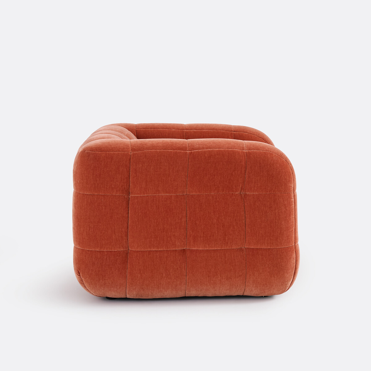 Fauteuil, en velours texturé, PIETA orange, LA REDOUTE INTERIEURS