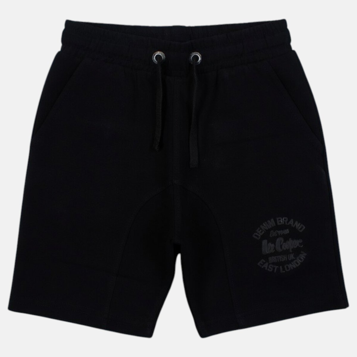 Bermuda molletonné à cordon et logo imprimé, coupe droite CLUB noir, LEE COOPER