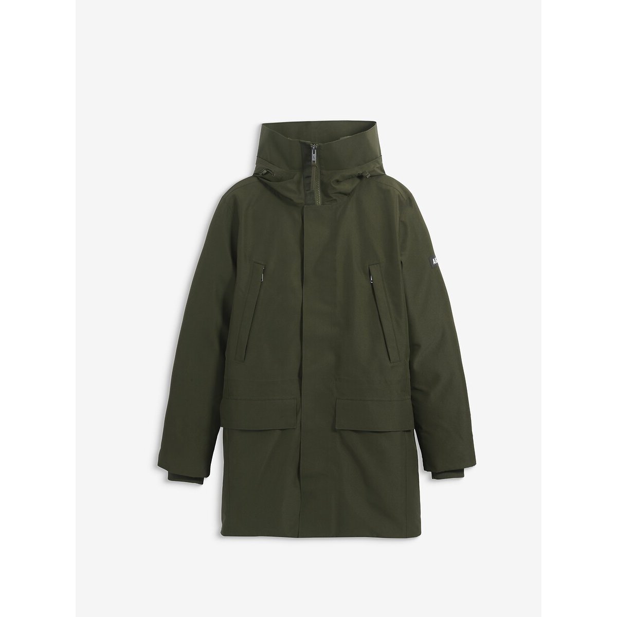 OBAM lange parka, gewatteerd met dons en veren kakigroen  , AIGLE