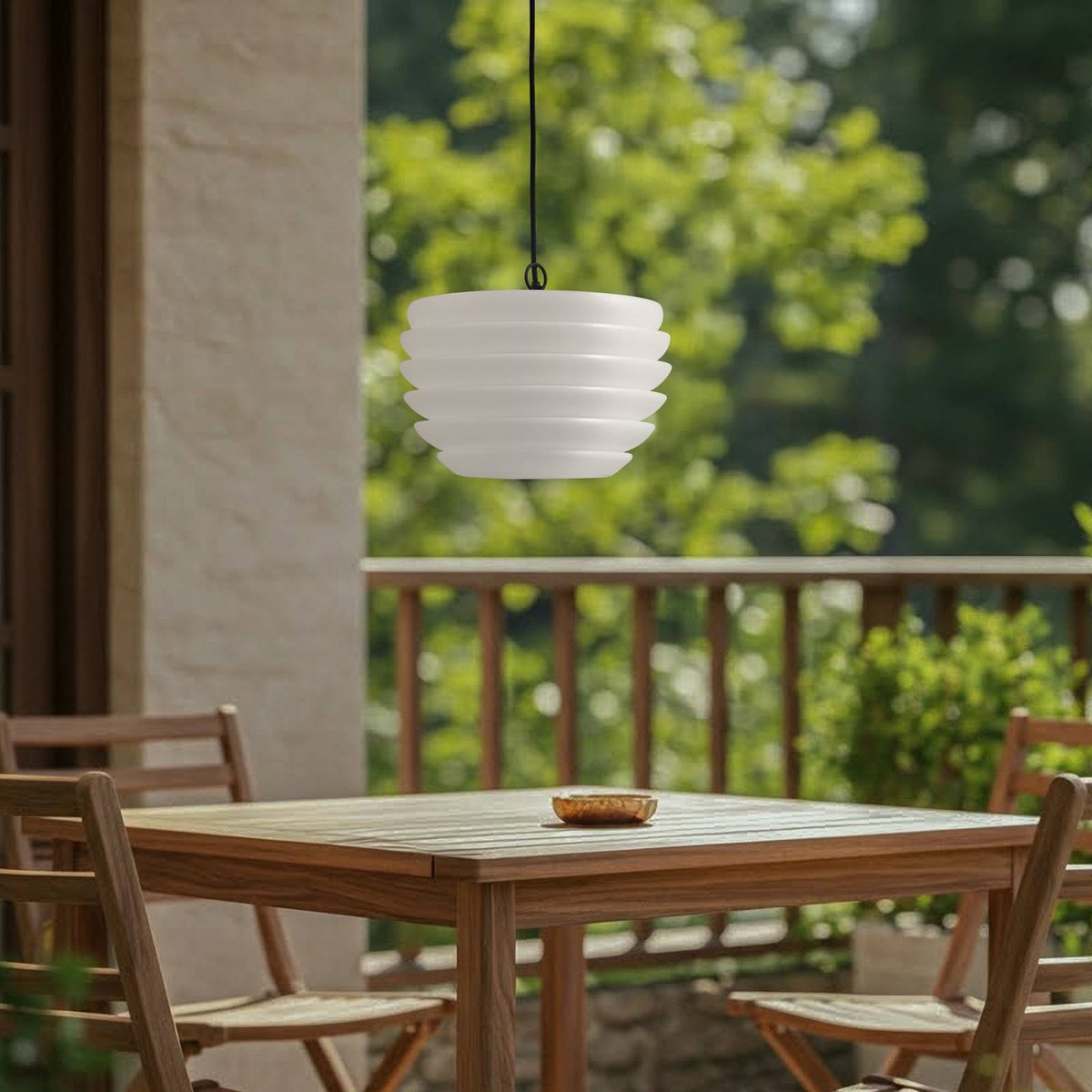 Luminaire extérieur  moderne, Arona blanc, noir, LINDBY