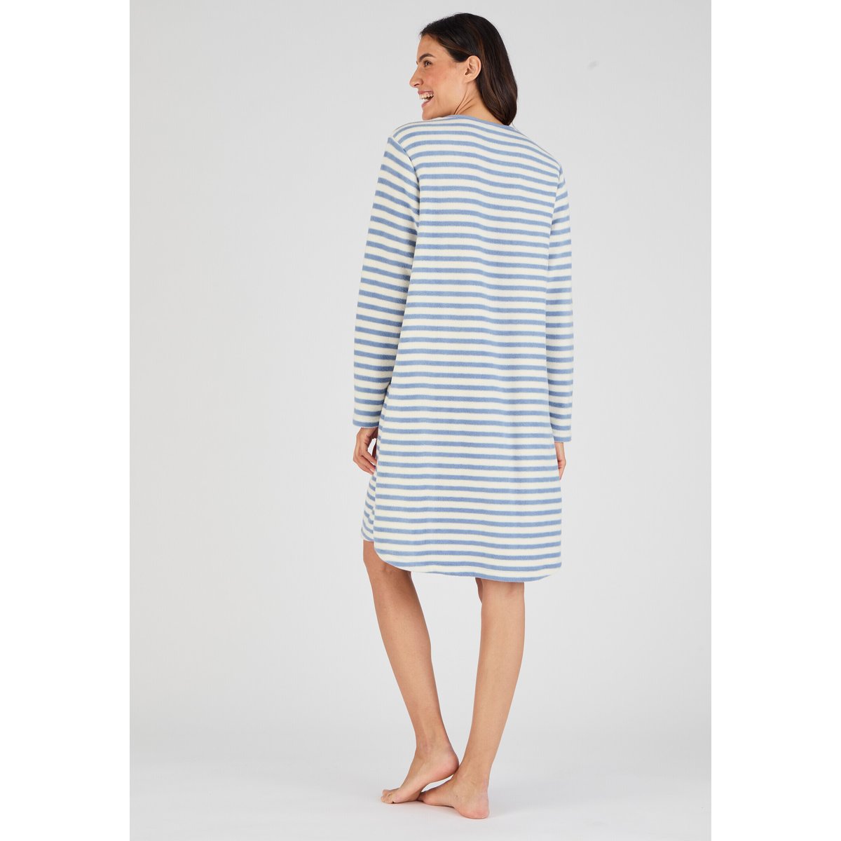 Chemise de nuit Thermolactyl maille polaire bleu, DAMART