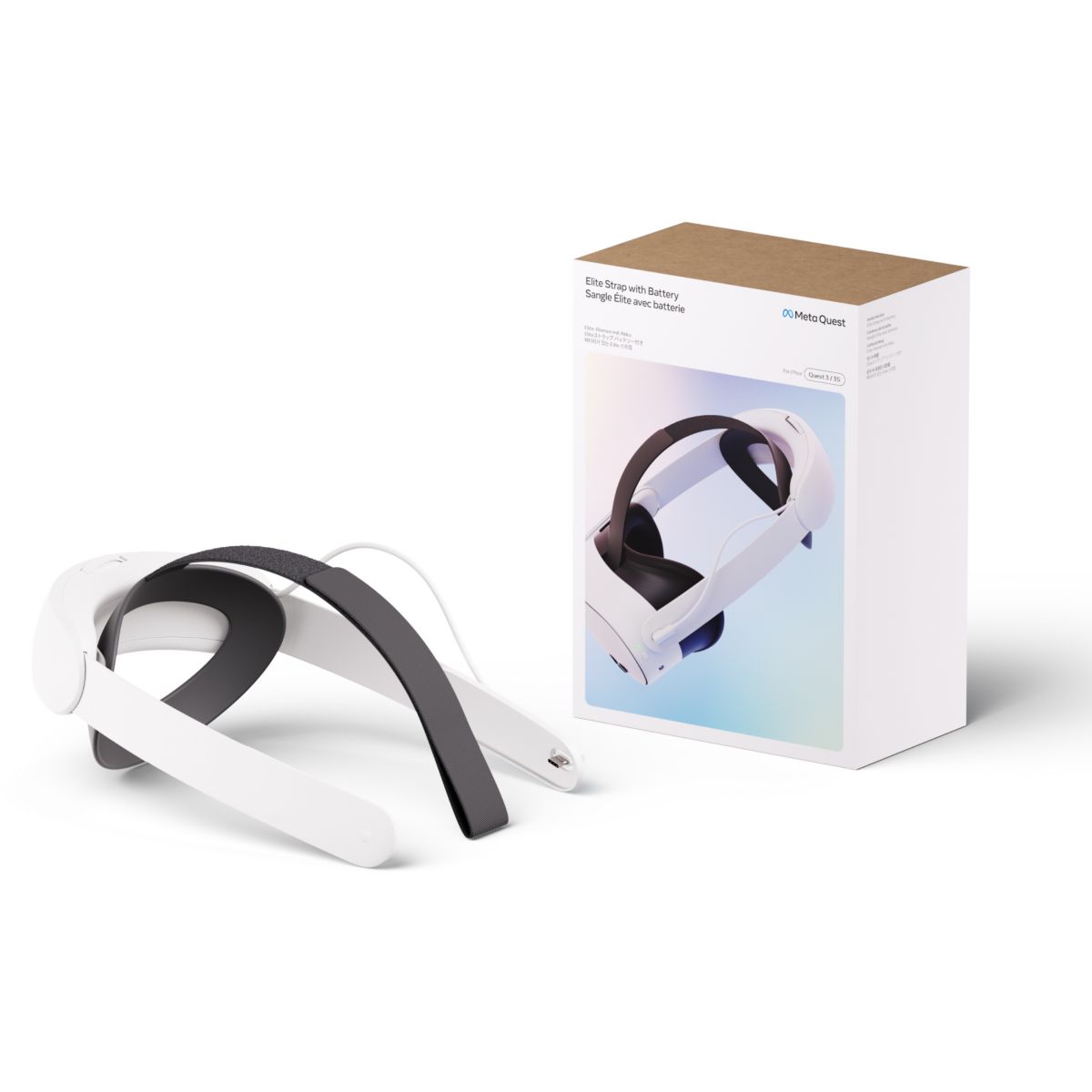 Sangle Elite Strap avec Batterie Quest 3 et 3S couleur unique, META