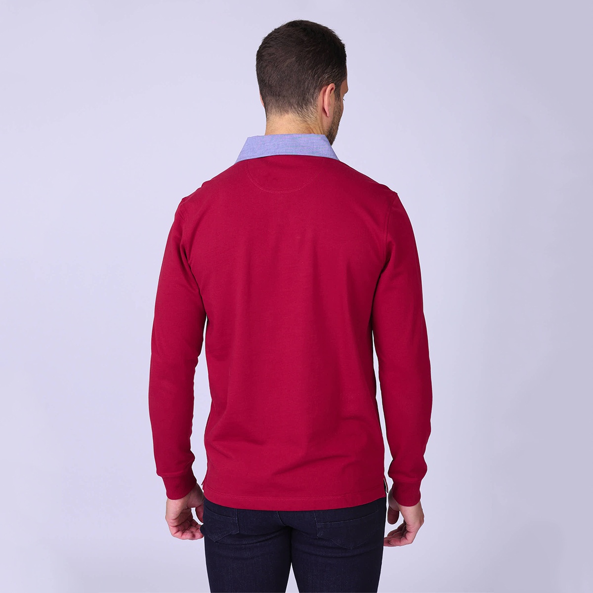 Polo Rugby avec blason rouge, MISE AU GREEN