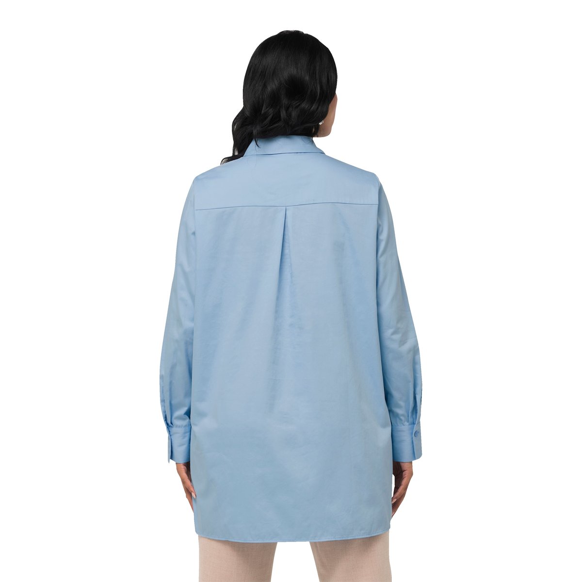 Chemisier avec broderies et perles bleu clair, ULLA POPKEN