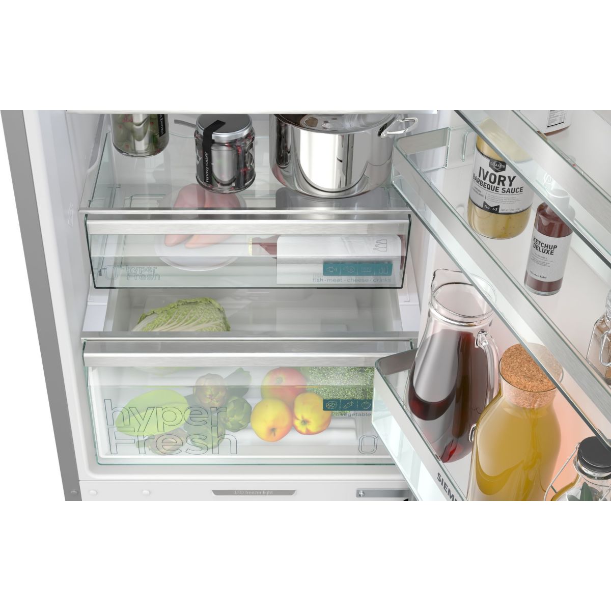 Réfrigérateur combiné KG39NAIAU iQ500, Tiroirs hyperFresh 0° couleur unique, SIEMENS