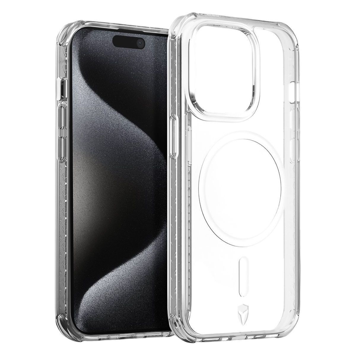 Coque iPhone 15 Pro Max MagSafe transparente couleur unique, FORCE CASE